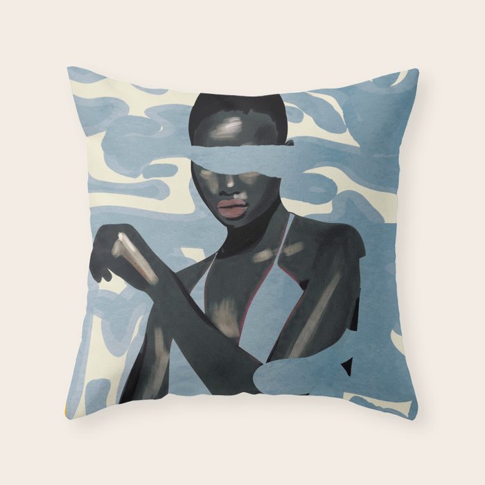 Girl Portrait 26 Throw Pillow Gallery Image 1