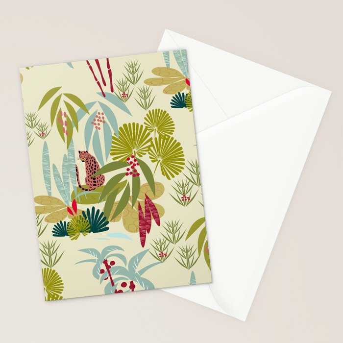 Savanna Leopard Stationery Card Gallery Image 2