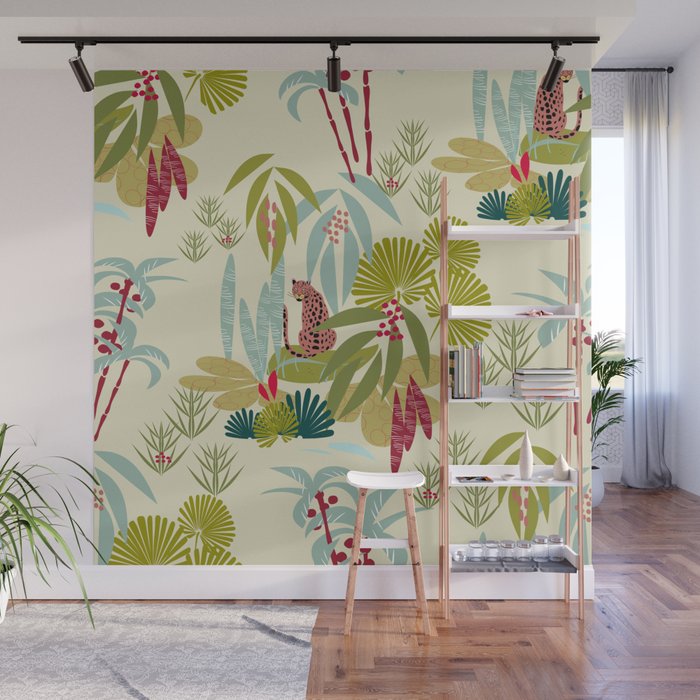 Savanna Leopard Wall Mural Gallery Image 1