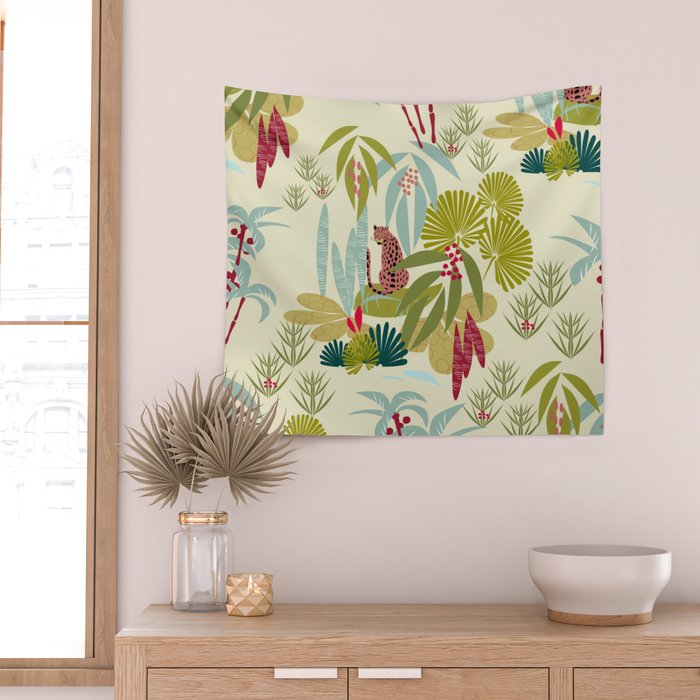 Savanna Leopard Wall Tapestry Gallery Image 2