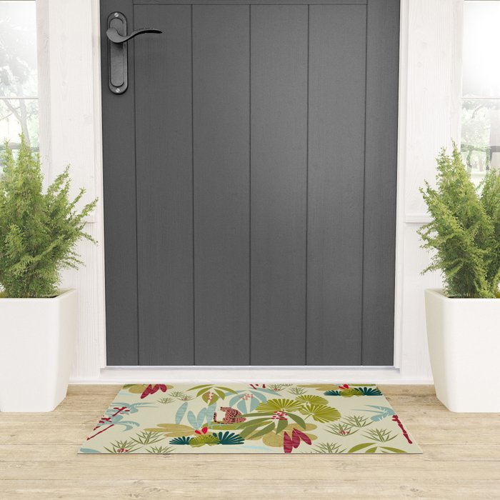 Savanna Leopard Welcome Mat Gallery Image 3