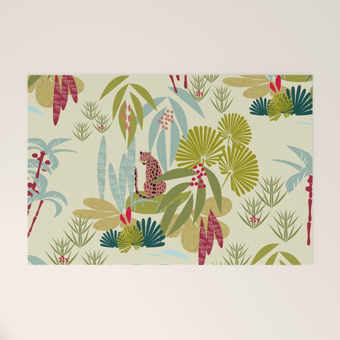 Savanna Leopard Welcome Mat Gallery Image 1