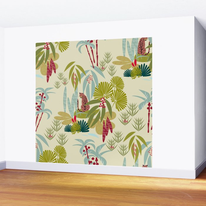 Savanna Leopard Wall Mural Gallery Image 2