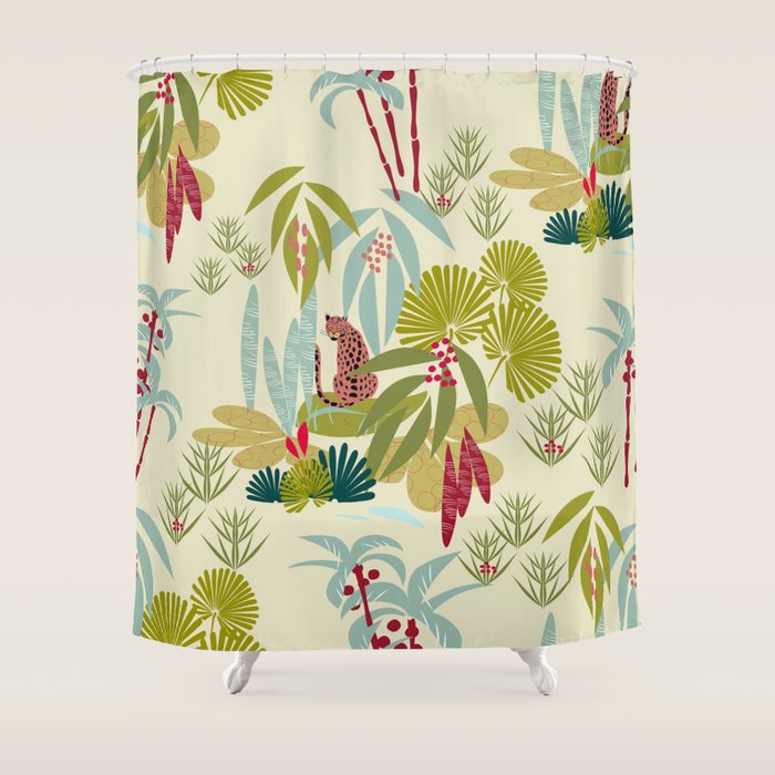 Savanna Leopard Shower Curtain Gallery Image 1