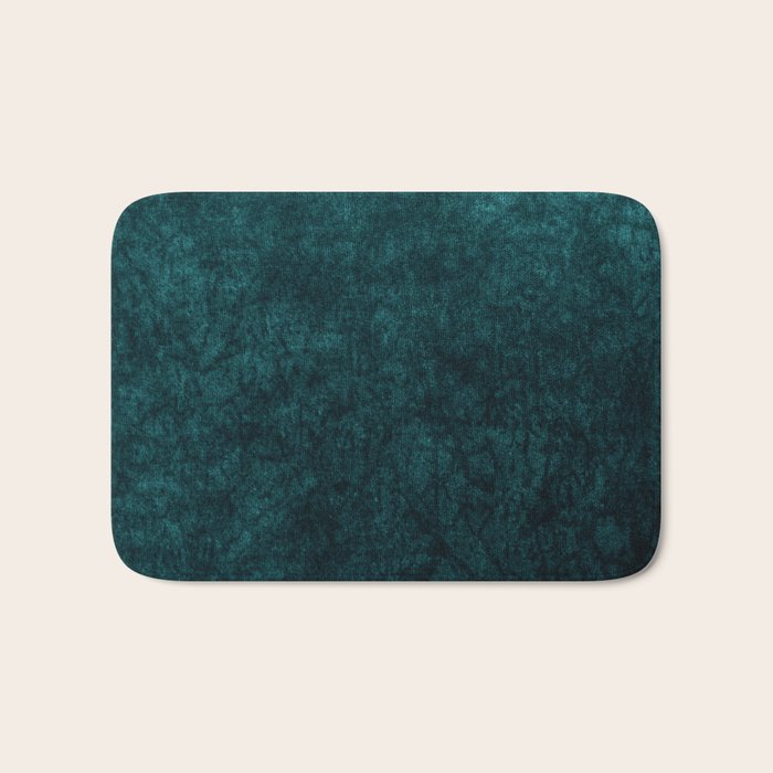 Teal Velvet Bath Mat Gallery Image 1