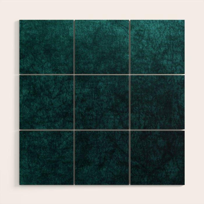 Teal Velvet Wood Wall Art Gallery Image 1