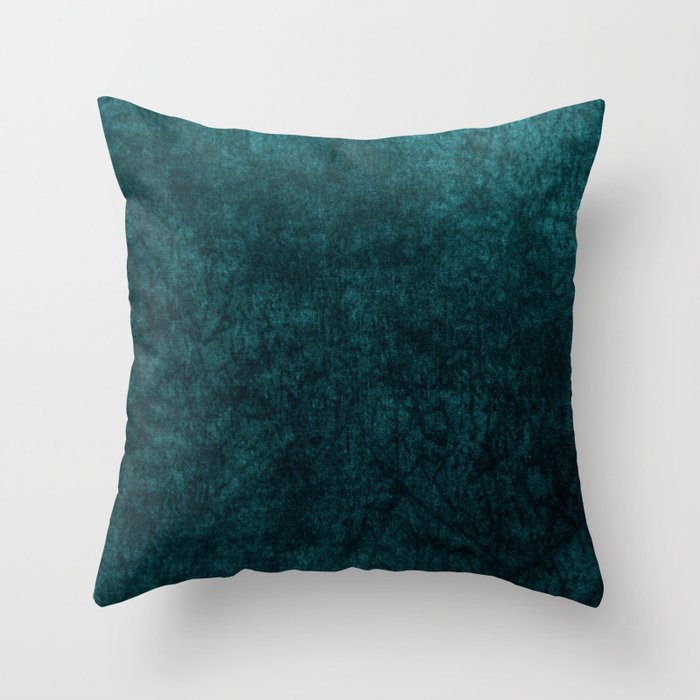 Teal Velvet Throw Pillow Gallery Image 1