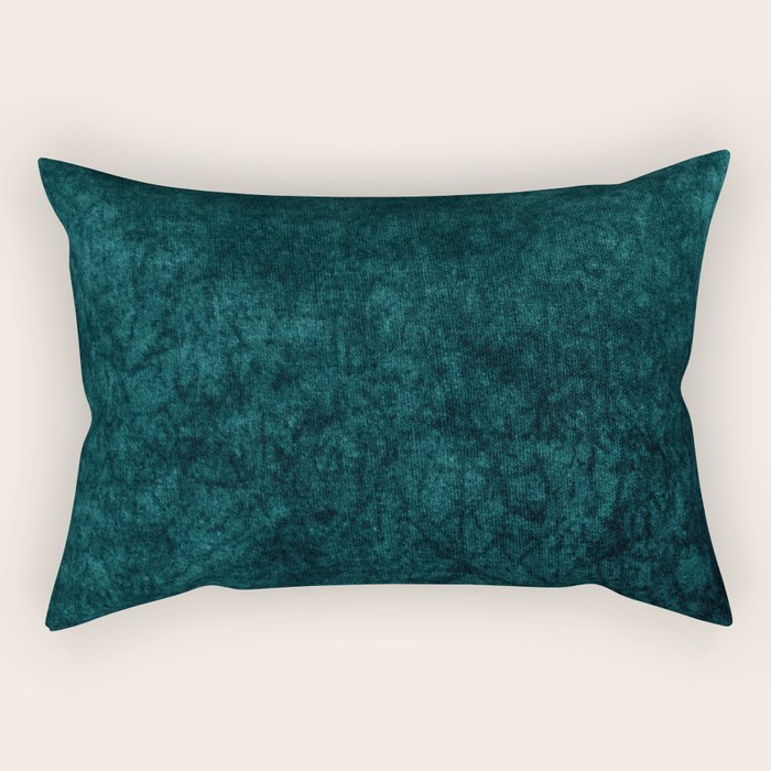 Teal Velvet Rectangular Pillow Gallery Image 1