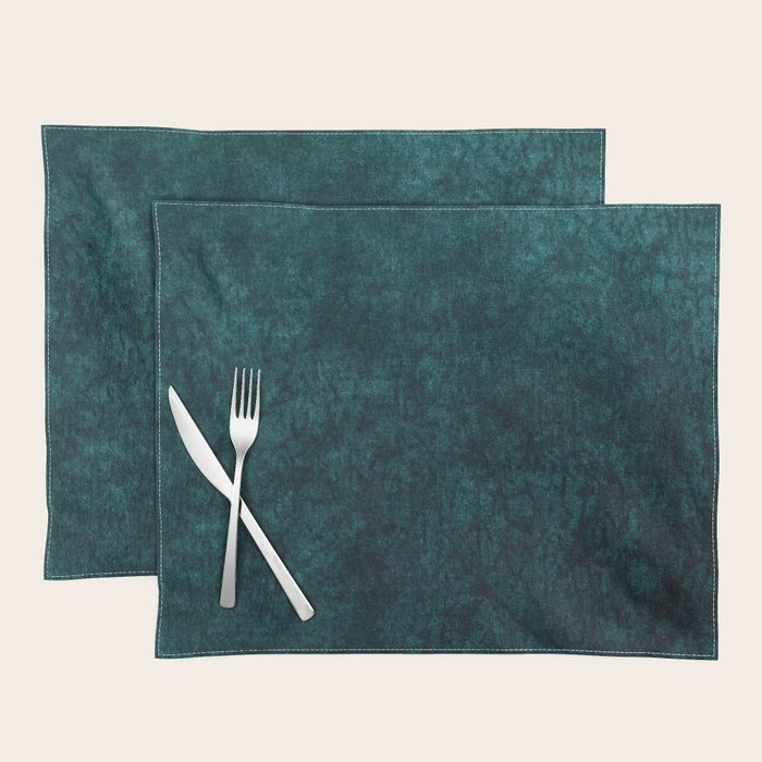 Teal Velvet Placemat Gallery Image 1