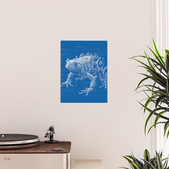 Robotic Toad Bufo Mechanicus Engineering Blueprint Poster Gallery Image 2