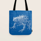 Robotic Toad Bufo Mechanicus Engineering Blueprint Tote Bag Gallery Image 1