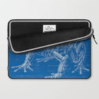 Robotic Toad Bufo Mechanicus Engineering Blueprint Laptop Sleeve Gallery Image 2