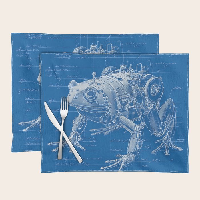 Robotic Toad Bufo Mechanicus Engineering Blueprint Placemat Gallery Image 1