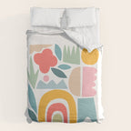 Playful Nature and Rainbow Collage Nº4 Duvet Cover Gallery Image 6