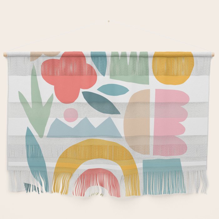 Playful Nature and Rainbow Collage Nº4 Wall Hanging Gallery Image 1