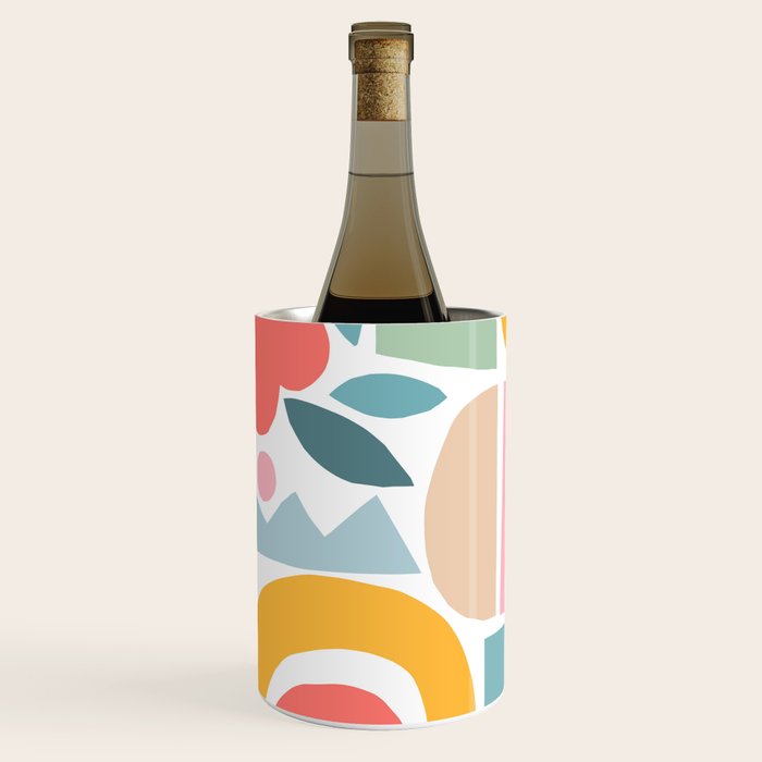 Playful Nature and Rainbow Collage Nº4 Wine Chiller Gallery Image 1
