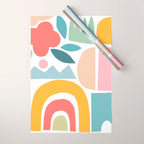 Playful Nature and Rainbow Collage Nº4 Wrapping Paper Gallery Image 1
