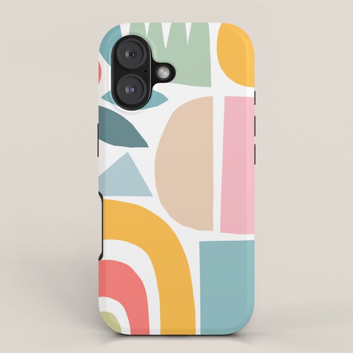 Playful Nature and Rainbow Collage Nº4 iPhone Case Gallery Image 1