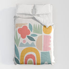 Playful Nature and Rainbow Collage Nº4 Comforter Gallery Image 6