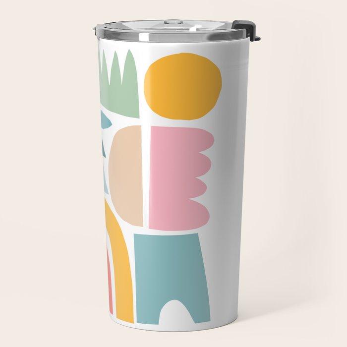 Playful Nature and Rainbow Collage Nº4 Travel Mug Gallery Image 2