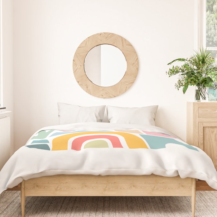 Playful Nature and Rainbow Collage Nº4 Duvet Cover Gallery Image 3