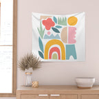 Playful Nature and Rainbow Collage Nº4 Wall Tapestry Gallery Image 2
