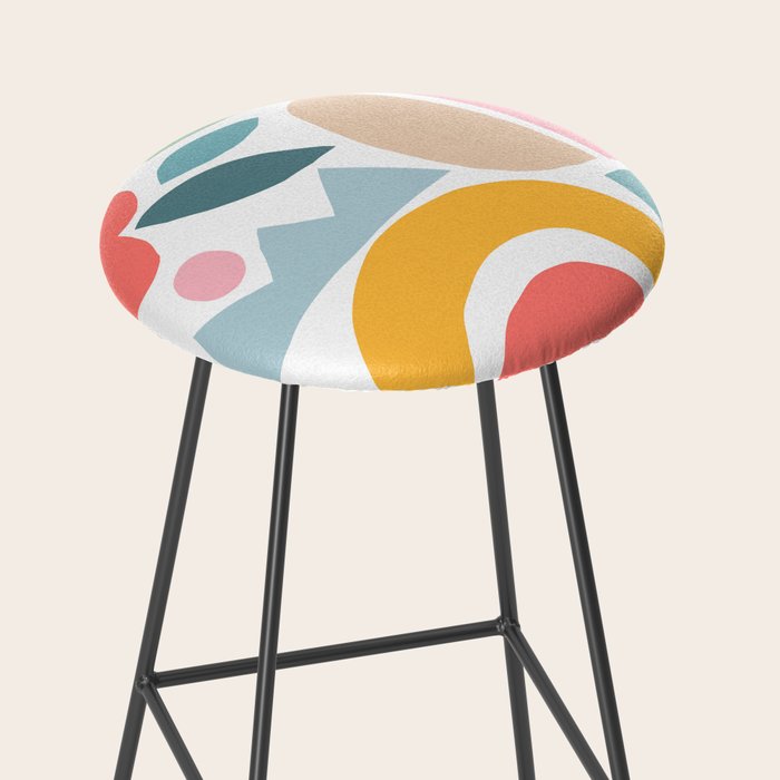 Playful Nature and Rainbow Collage Nº4 Stool Gallery Image 2