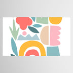 Playful Nature and Rainbow Collage Nº4 Tablecloth Gallery Image 2