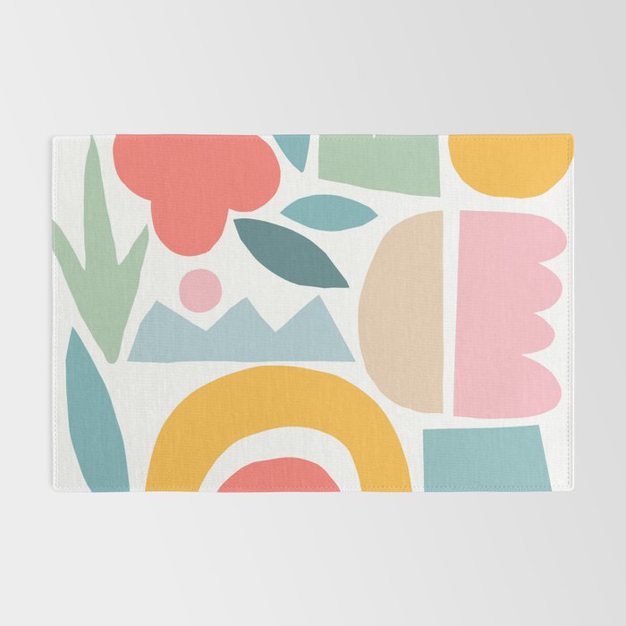 Playful Nature and Rainbow Collage Nº4 Rug Gallery Image 2