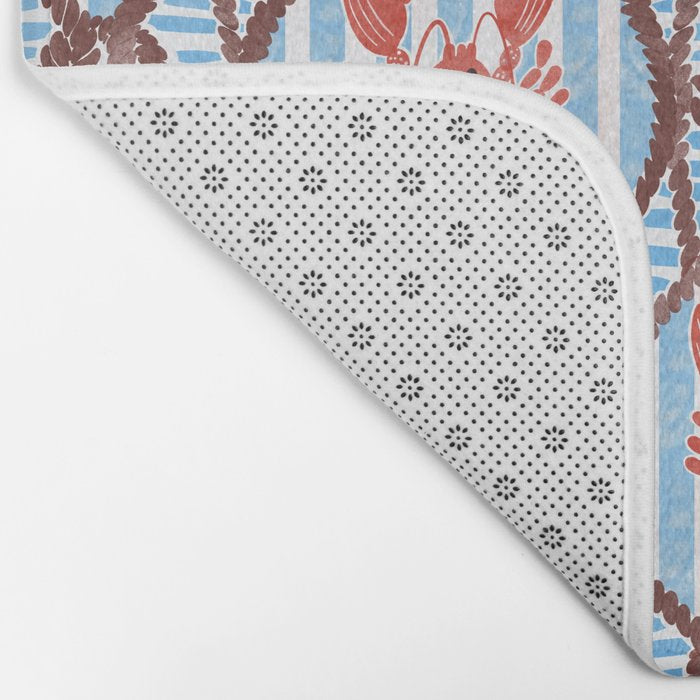 Coastal Lobster Elegance Bath Mat Gallery Image 2