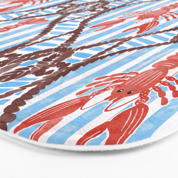 Coastal Lobster Elegance Bath Mat Gallery Image 3