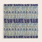 Wiggle Lines - Blue Color Wood Wall Art Gallery Image 1