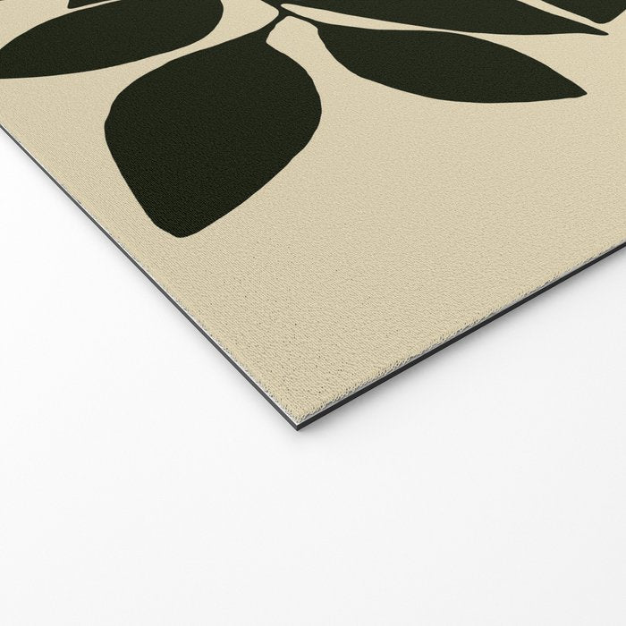 leaves black and white Welcome Mat Gallery Image 2