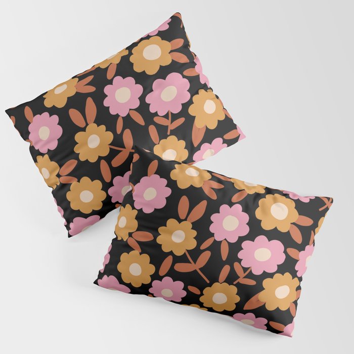 Retro flora Pillow Sham Gallery Image 3