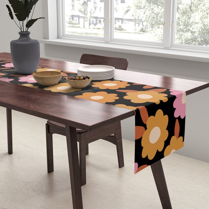 Retro flora Table Runner Gallery Image 2