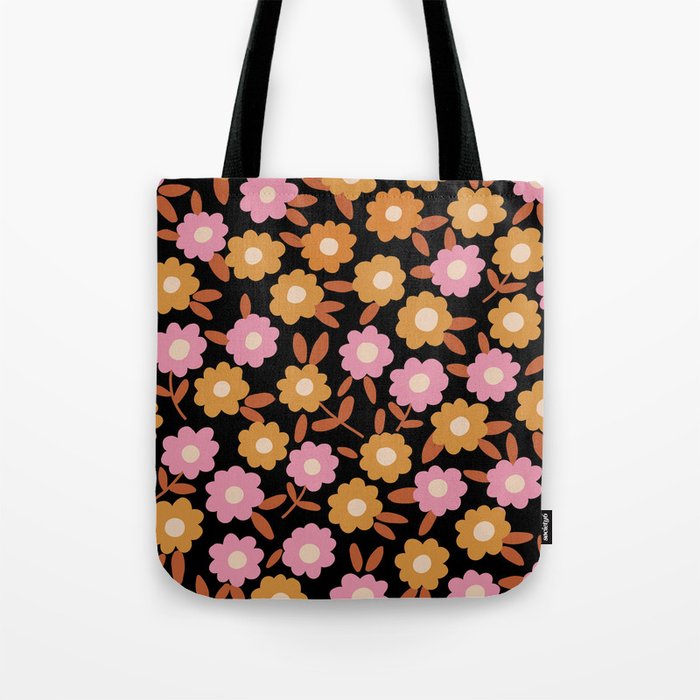 Retro flora Tote Bag Gallery Image 1