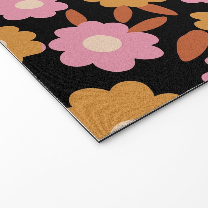 Retro flora Welcome Mat Gallery Image 2