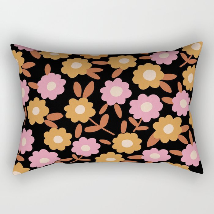 Retro flora Rectangular Pillow Gallery Image 1