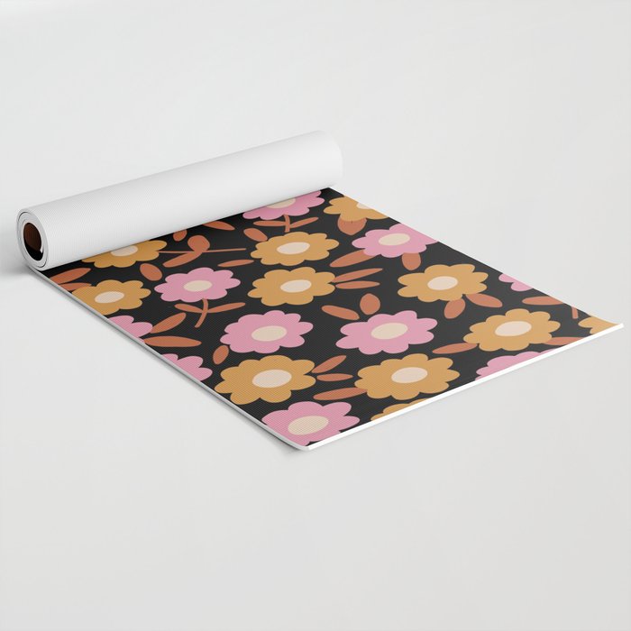 Retro flora Yoga Mat Gallery Image 2