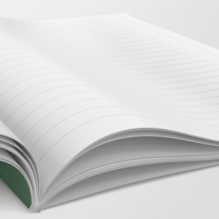 Retro Liquid Swirls Abstract Pattern in Basil and Mint Green Notebook Gallery Image 2