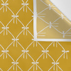 Bows & Ribbons Pattern XX Golden Yellow Wall Tapestry Gallery Image 3