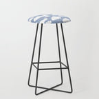 Sunny Summer Sky: White Cartoon Clouds in a Blue Sky Pattern Stool Gallery Image 1