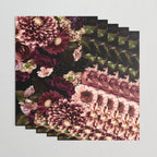 Vintage & Shabby Chic- Real Chrysanthemums Lush Midnight Flowers Botanical Garden Wrapping Paper Gallery Image 3