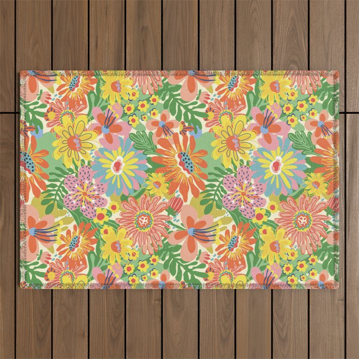 Summer bloom Outdoor Rug Gallery Image 1