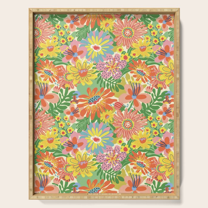 Summer bloom Serving Tray Gallery Image 1