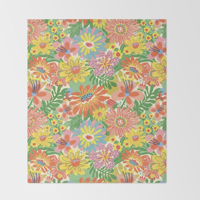 Summer bloom Throw Blanket Gallery Image 2