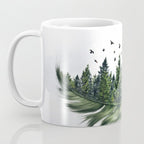 Earth Feather â¢ Green Feather I Coffee Mug Gallery Image 3