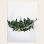 Earth Feather â¢ Green Feather I Poster Gallery Image 4