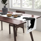 Buffalo Bison Pattern 267 Black and White Table Runner Gallery Image 2