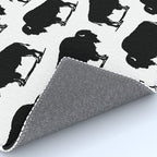 Buffalo Bison Pattern 267 Black and White Rug Gallery Image 4